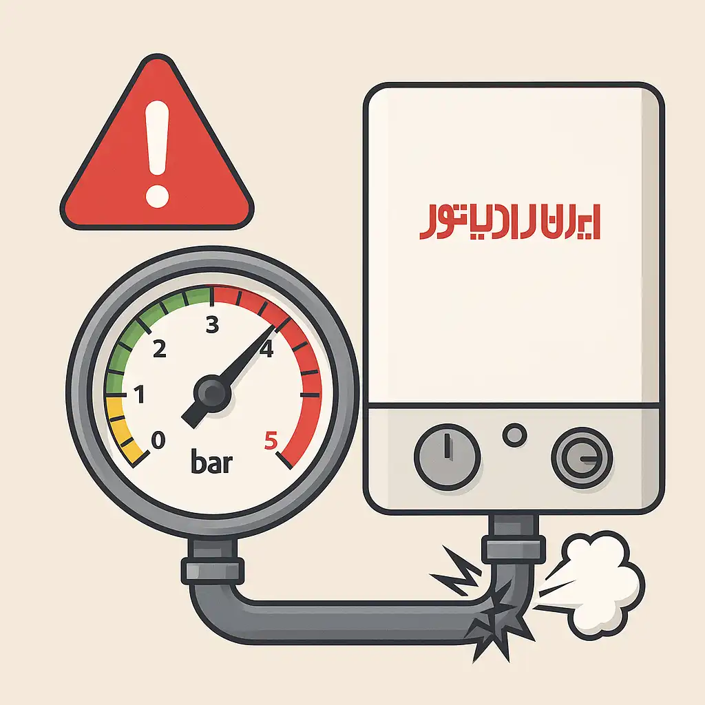 خطرات بالا رفتن فشار پکیج ایران رادیاتور خطرات بالا رفتن فشار پکیج ایران رادیاتور