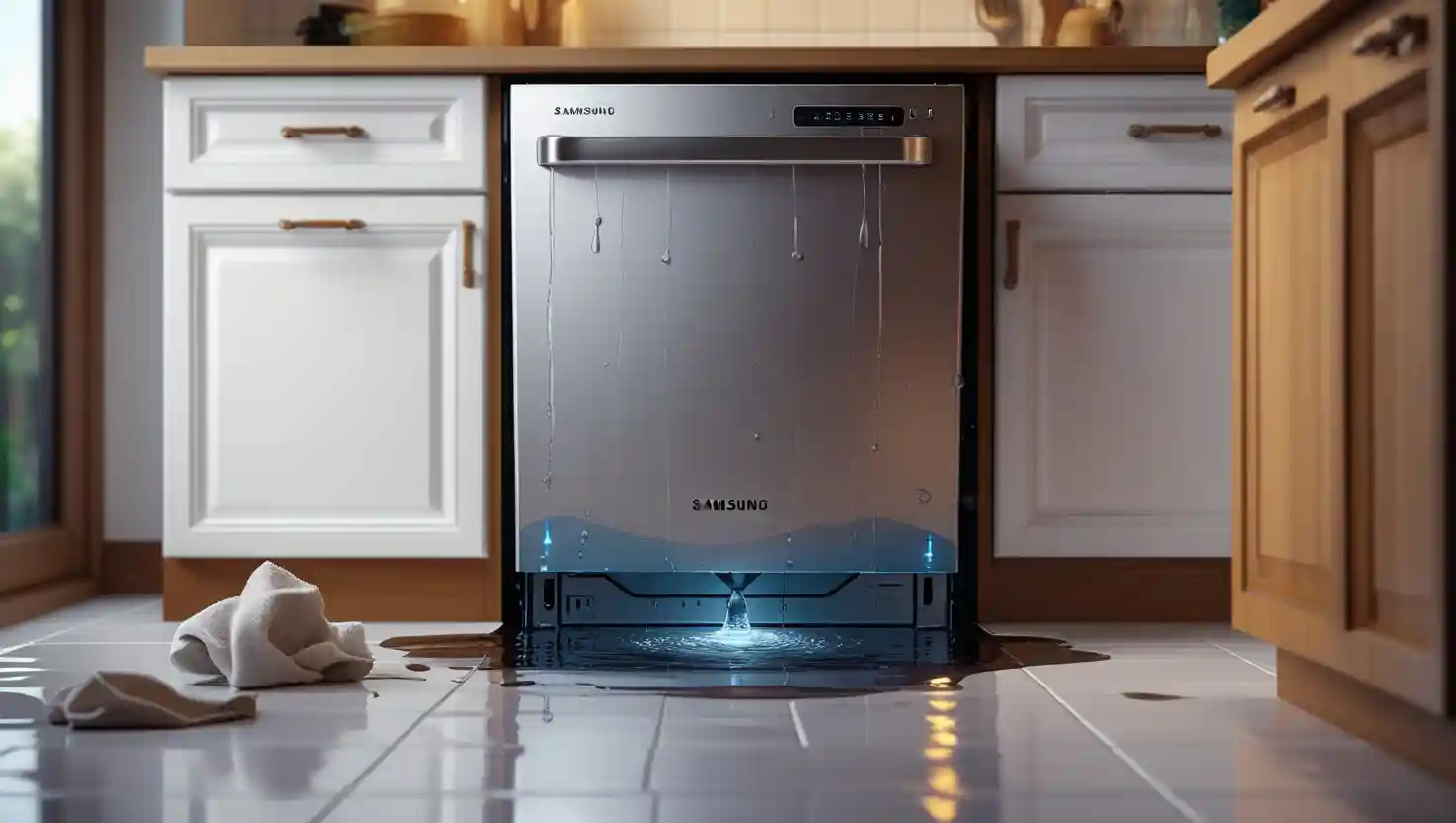 نشت آب از ماشین ظرفشویی سامسونگ
